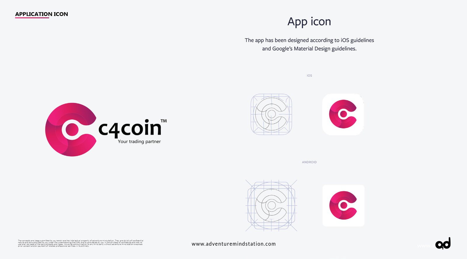 C4COIN Logo Mark on iOS