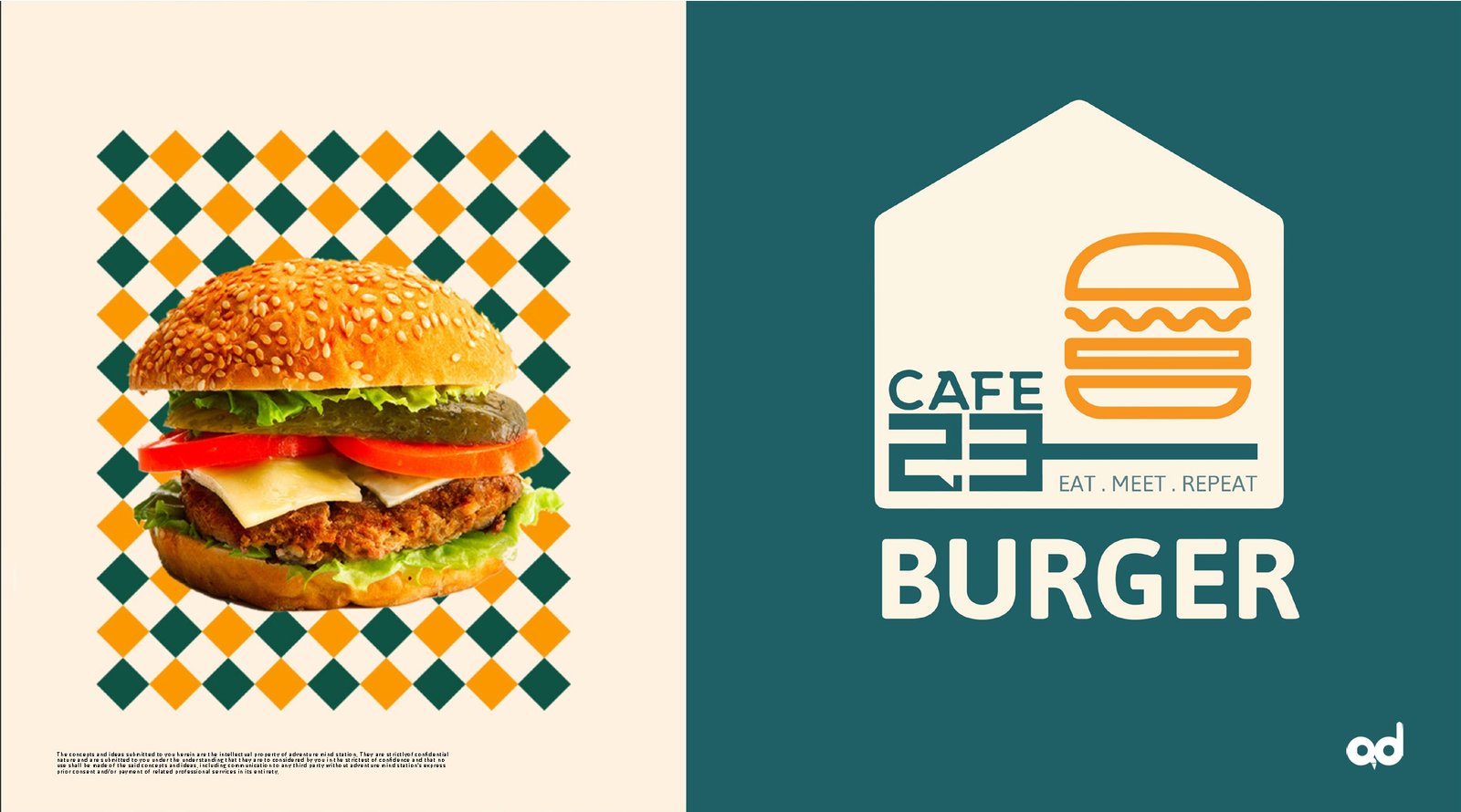 CAFE 23 EAT MEET REPEAT Tagline