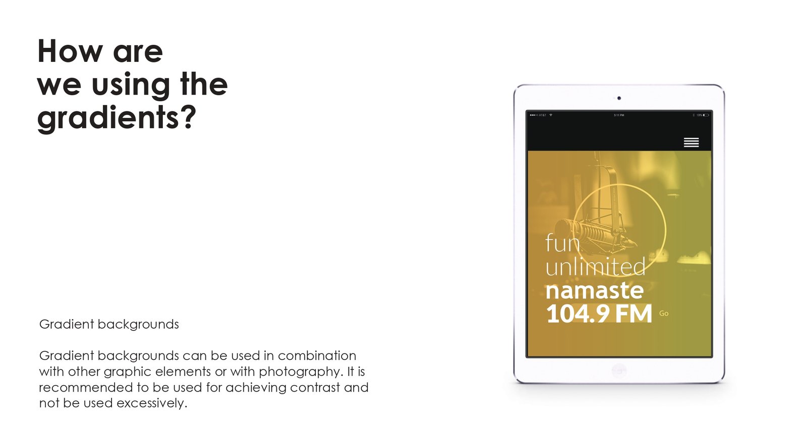 Namaste FM Gradients