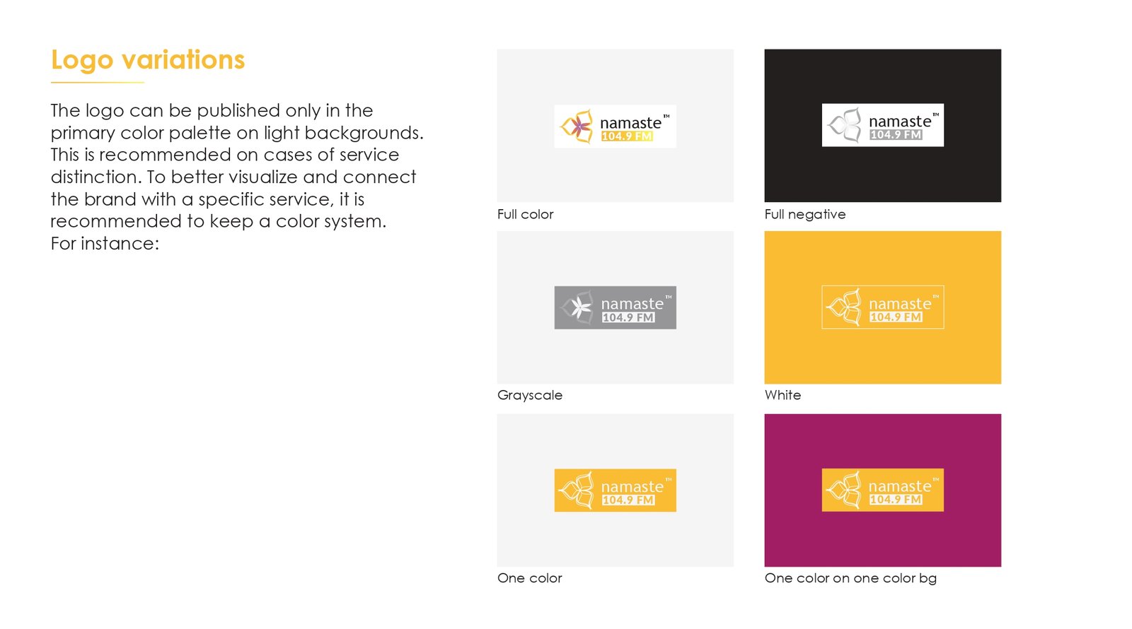 Namaste FM Logo Colors